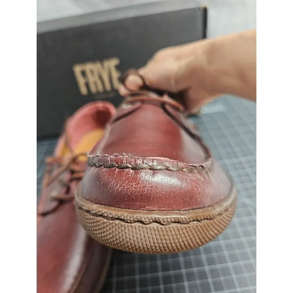 Frye‎ Men's Mayer Boat Shoe, Bordeux,  leather upper 13D